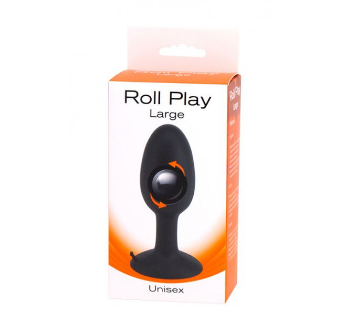 Анальна пробка з внутрішнім кулькою ROLL PLAY large BLACK