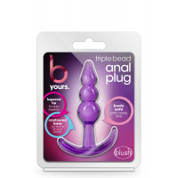 Анальный плаг B YOURS TRIPLE BEAD ANAL PLUG PURPLE