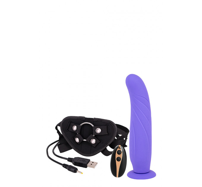 Dt51130 Страпон жіночий з пультом управління Seven Creations DILDO STRAP-ON PURPLE
