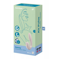 Подвійний смарт вібратор із вакуумною стимуляцією клітора Satisfyer Sunray Connect App Pink