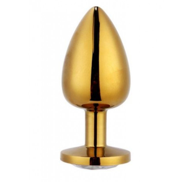 Анальна пробка Gold Metal Heart Dark Violet, m