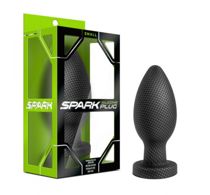 Анальна пробка силікон BLUSH SPARK SILICONE PLUG SMALL CARBON FIBER