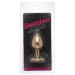 Анальна пробка Gold Metal Heart Dark Violet, m