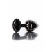 Анальная металлическая пробка M с черным камнем Butt Plug With Diamond Jewel Taboom