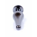 Анальна пробка з нержавіючої сталі з каменем Plug-Jewellery Dark Silver BUTT PLUG-Light Blue