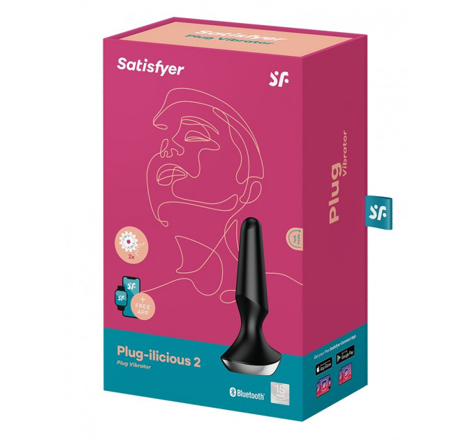 Анальная пробка с функцией управления с смартфона Satisfyer Plug-Ilicious, черный