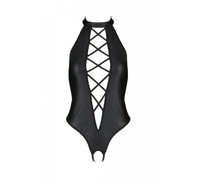 Боди с халтером и геометричным узором NANCY BODY black S/M - Passion