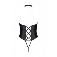 Боді з халтером та геометричним візерунком NANCY BODY black S/M - Passion