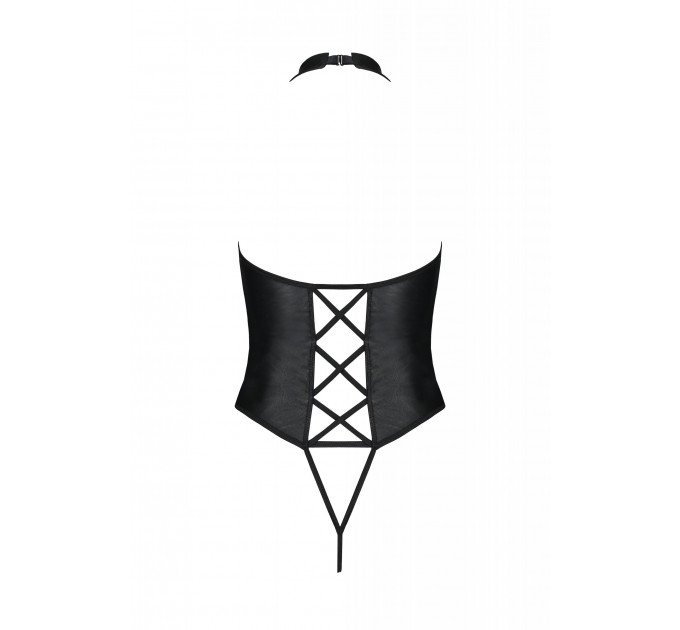 Боди с халтером и геометричным узором NANCY BODY black S/M - Passion