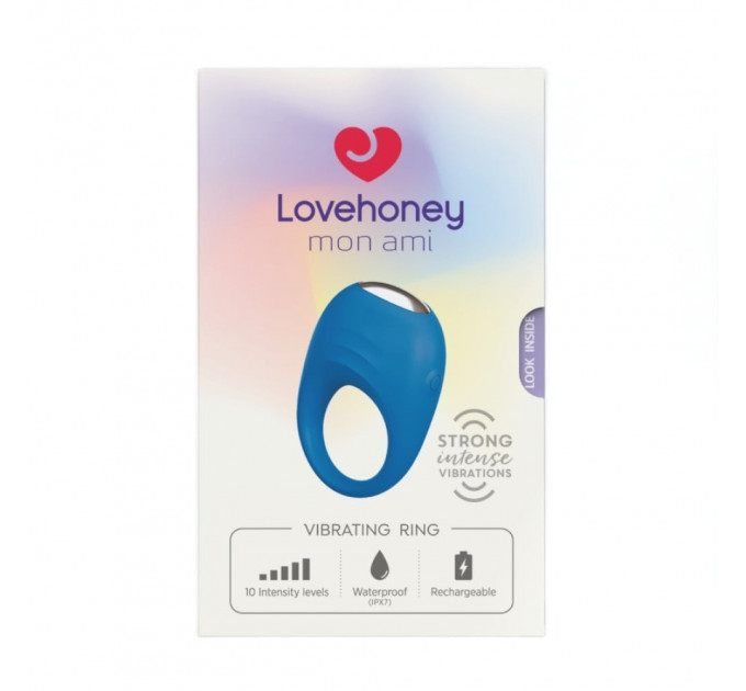 Ерекційне віброкільце Lovehoney Mon Ami, блакитне