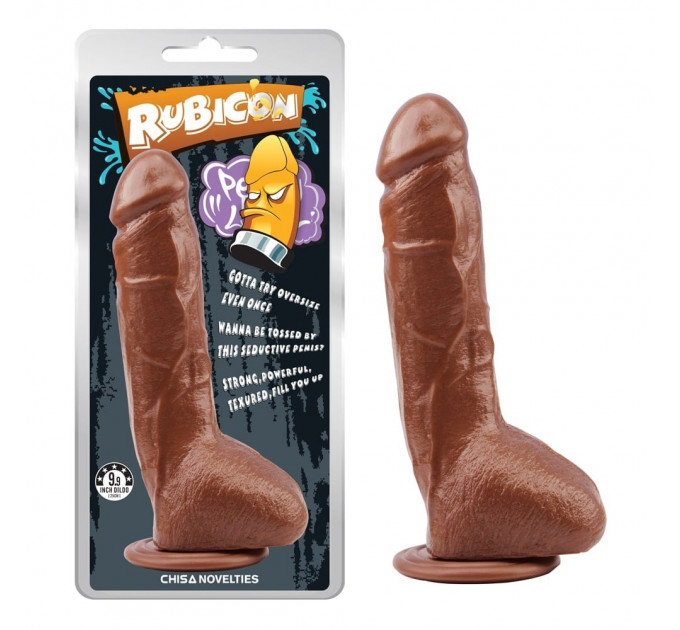 Фаллоимитатор на присоске Chisa Rubicon Brunet Trick Penis, коричневый, 23*4.5 см