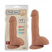 Фаллоимитатор реалистичный с мошонкой на присоске Chisa T-skin ReaL Basix Сock, бежевый, 22.5 см