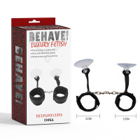 Фиксаторы для рук Chisa Behave! Tie Up Love Cuffs на присоске, черные