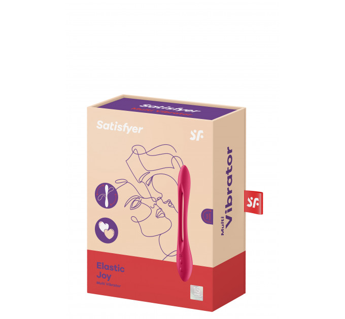 Універсальний вібратор (ерекційне кільце), що гнеться SATISFYER ELASTIC JOY RED