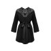 Халат черный Obsessive Bellastia peignoir XS/S
