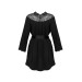 Халат черный Obsessive Bellastia peignoir XS/S