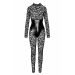 Комбинезон кружевной Enigma F299 Noir Handmade, с молнией, черный, размер M