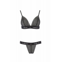 Комплект білизни в сіточку GLAMISS SET black S/M - Passion
