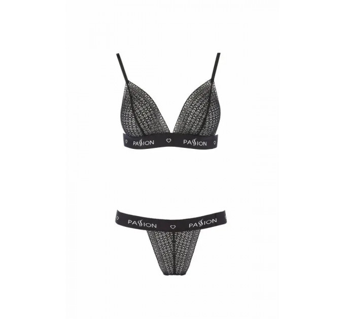 Комплект белья в сеточку GLAMISS SET black S/M - Passion