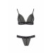 Комплект белья в сеточку GLAMISS SET black S/M - Passion