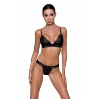 Комплект білизни в сіточку GLAMISS SET black S/M - Passion