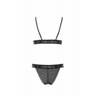 Комплект білизни в сіточку GLAMISS SET black S/M - Passion