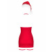 Комплект- платье и шапка Санты Obsessive Kissmas chemise, красный, XXL