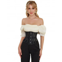 Корсет із сітки Star Night Steel Bones Grid Corsets з гачками і шнурівкою, чорний, L (без коробки)