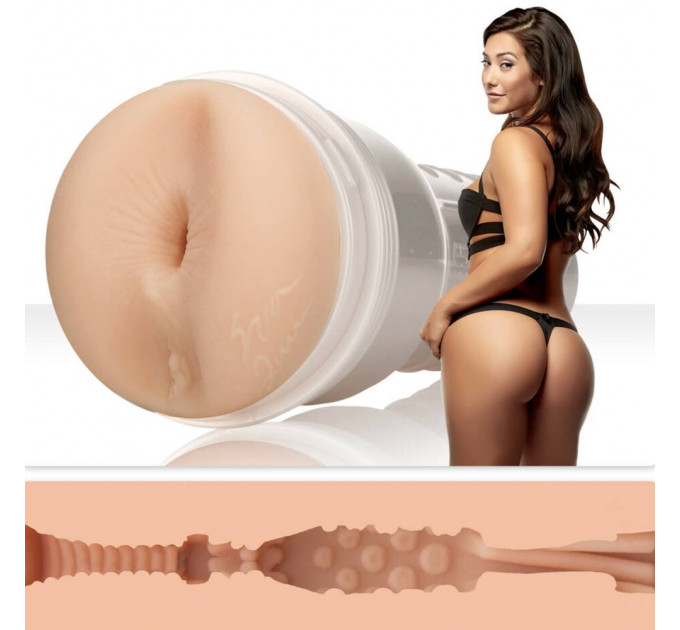 Мастурбатор анус в колбе Fleshlight Eva Lovia киберкожа, бежевый