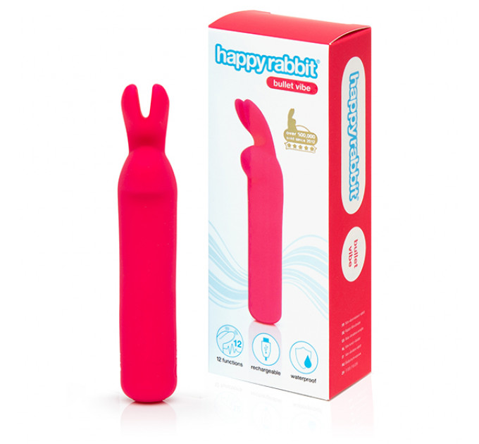 Мини вибратор Happy Rabbit Rechargeable Bullet Pink