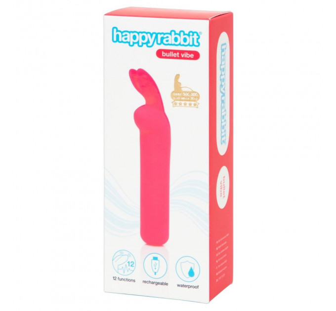 Мини вибратор Happy Rabbit Rechargeable Bullet Pink