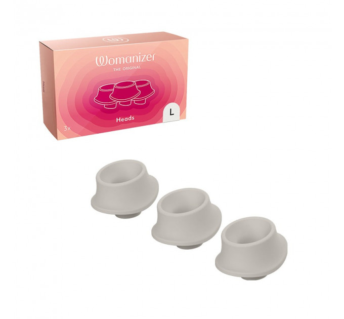 Сменные насадки на Womanizer Premium, Eco, Classic, Liberty, Starlet 2, серый, размер L