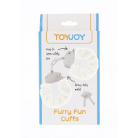 Наручники с мехом Toy Joy белые