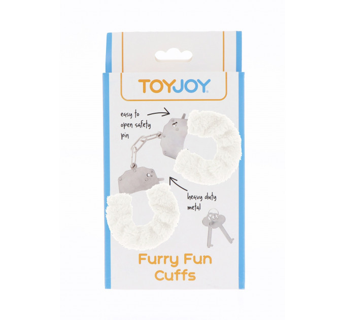 Наручники с мехом Toy Joy белые