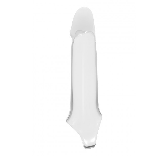 Насадка на пенис Dreamtoys Ramrod с кольцом для мошонки, прозрачная