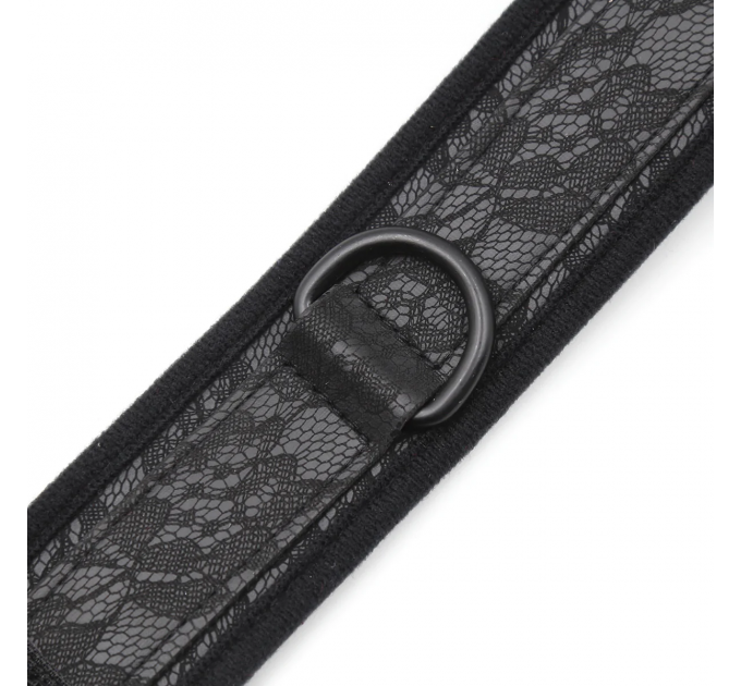 Ошейник с поводком DS Fetish Collar with leash black