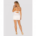 Пеньюар Obsessive Amor Blanco кружевной, с трусиками в комплекте, белый, L/XL