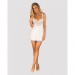 Пеньюар Obsessive Amor Blanco кружевной, с трусиками в комплекте, белый, L/XL