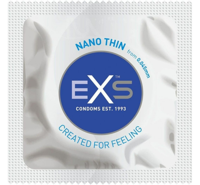 Презервативи ультратонкі з латексу EXS Nano Thin веганські (ціна за упаковку, 12 шт.)