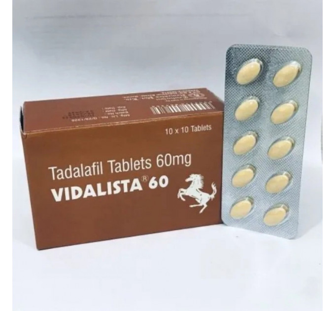 Таблетки для повышения потенции и усиления эрекции Vidalista 60 мг (Сиалис)