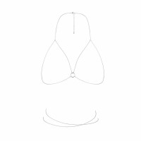 Ланцюжок портупея Bijoux Indiscrets Magnifique Bra Chain - Silver, прикраса на тіло