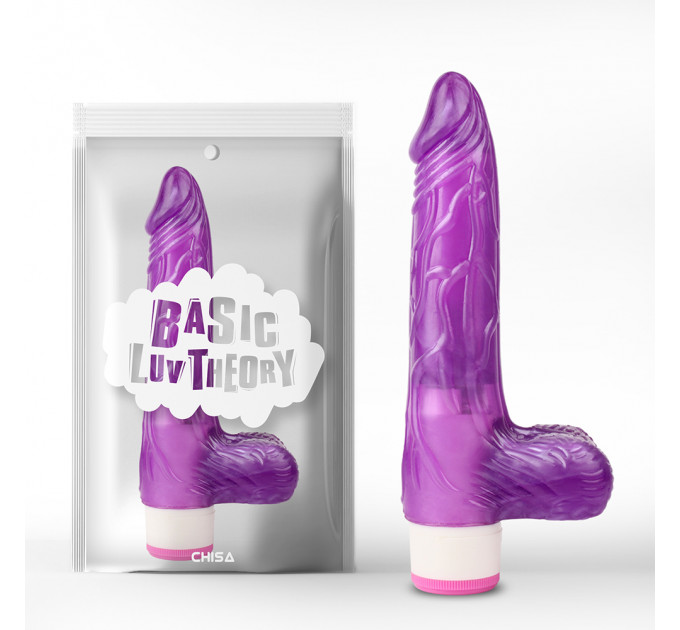 Вибратор ребристый Chisa Basic Luv Theory, фиолетовый, 20 cм