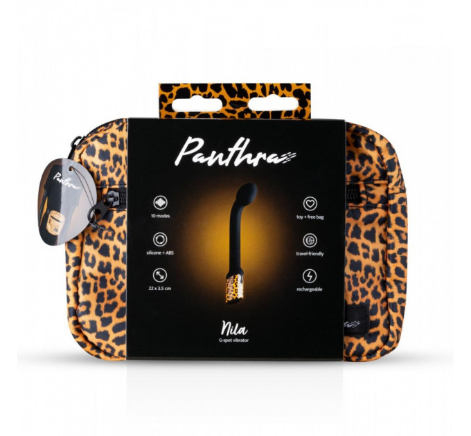 Вибратор для точки G Panthra Nila G-spot, черно-леопардовый