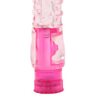 Вібратор із рельєфом Chisa Crystal Jelly Pleaser на батарейках, рожевий