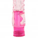 Вибратор с рельефом Chisa Crystal Jelly Pleaser на батарейках, розовый