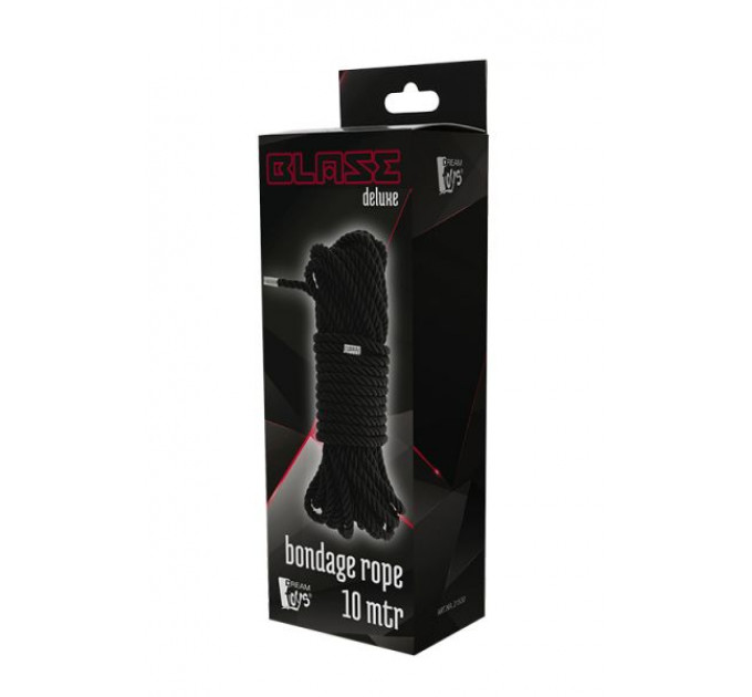 Веревка для бондажа BLAZE DELUXE BONDAGE ROPE 10M BLACK