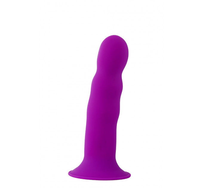 Фаллоимитатор Термоактивный SOLID LOVE RIBBED PURPLE