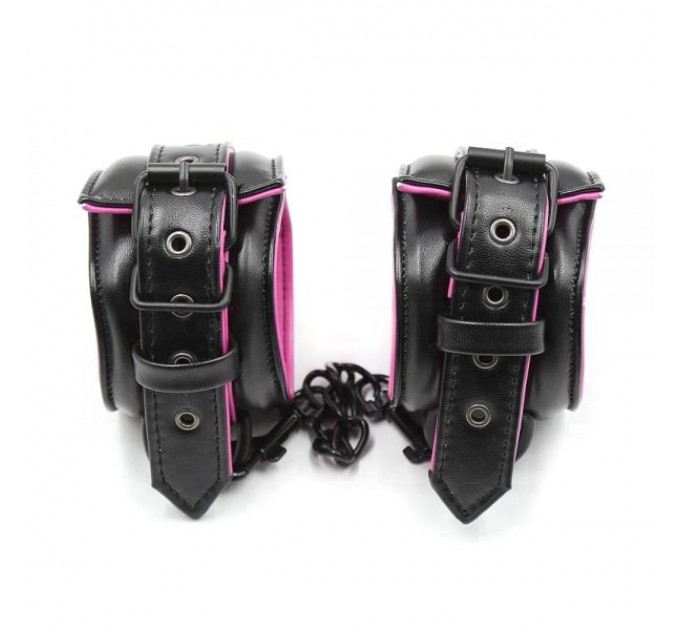 Оковы мягкие Luxury Fetish WRIST CUFF Black&Pink