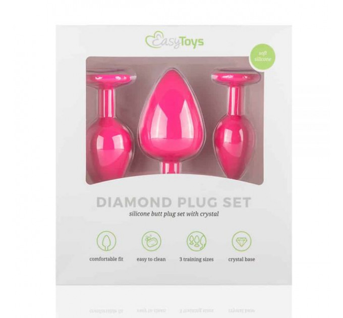 Набор анальных пробок Anal Diamond plug, Pink