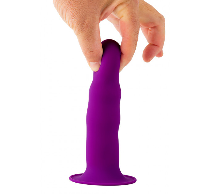 Фаллоимитатор Термоактивный SOLID LOVE RIBBED PURPLE